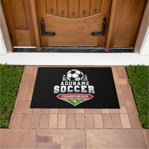 Customize Soccer ADD TEXT Varsity Team Player  Doormat