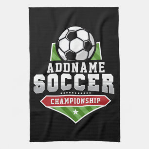 Customize Soccer ADD TEXT Varsity Team Player  Kitchen Towel