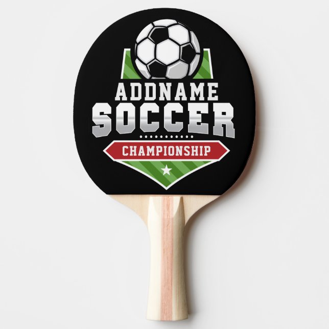 Customize Soccer ADD TEXT Varsity Team Player  Ping Pong Paddle (Front)