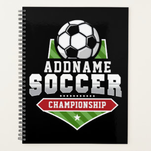 Customize Soccer ADD TEXT Varsity Team Player  Planner