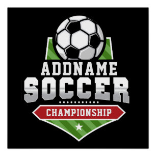 Customize Soccer ADD TEXT Varsity Team Player Poster