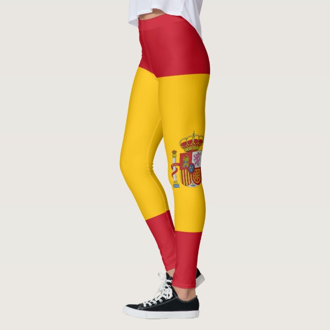 Customize Spain National Flag Leggings (Left)