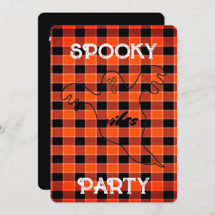 Customize SPOOKY VIBES Ghost Fall Halloween Party Invitation