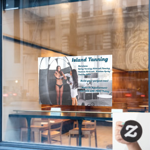 Customize Spray Tanning Booth Business 2 Window Cling