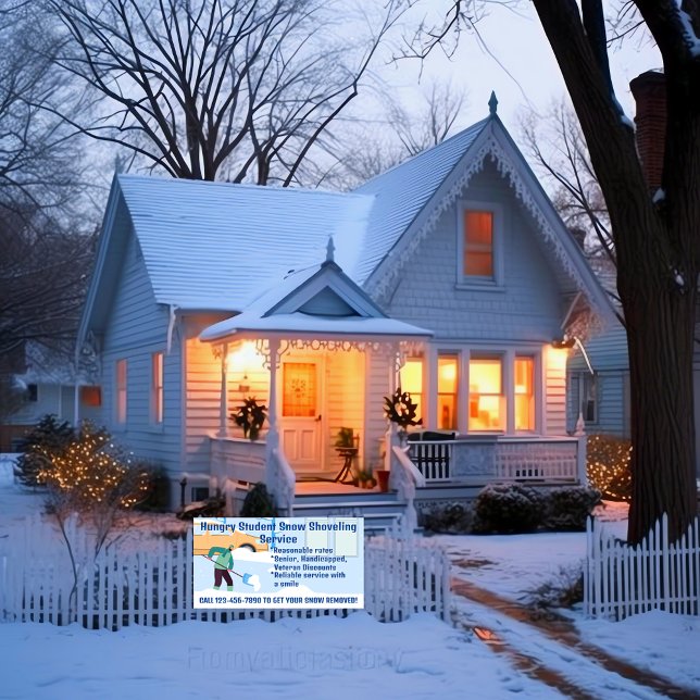 Customize Student Driveway Snow Shoveling Business Banner (Creator Uploaded)