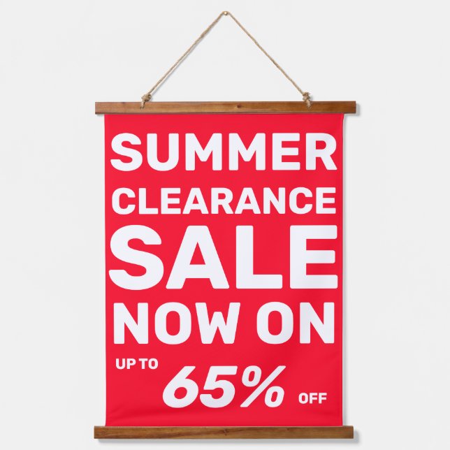 Customize Summer Clearance Sale Percentage Off Hanging Tapestry (Front)