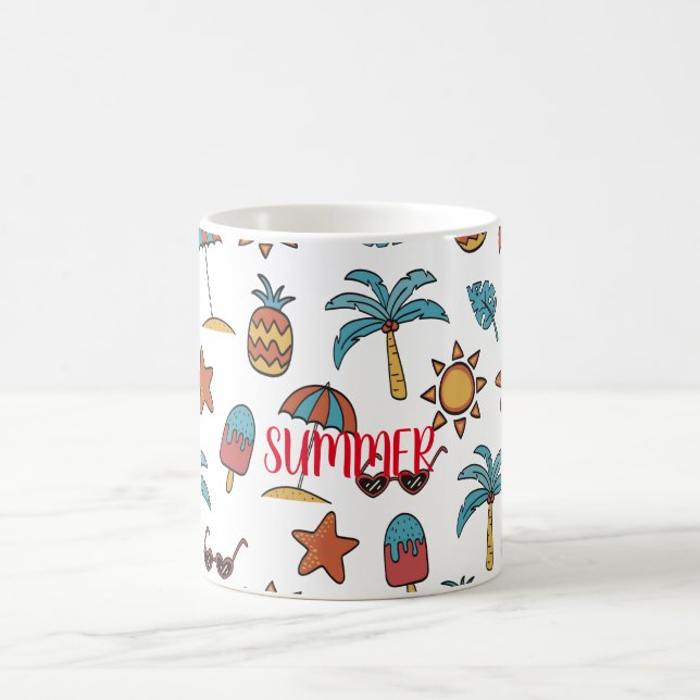 Customize Summer Pattern Coffee Mug (Center)