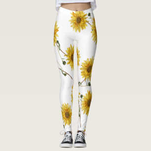 Customize Sunflower Design Leggings