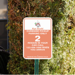 Customize Sushi Restaurant Curbside Pickup Parking