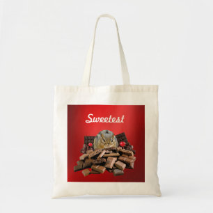 Customize Sweetest Day Chocolate Chipmunk Tote Bag