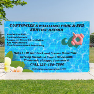 Customize Swimming Pool Spa Maintenance Repair Ser Banner