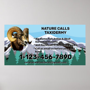 Customize Taxidermy Shop Business Promotional Poster