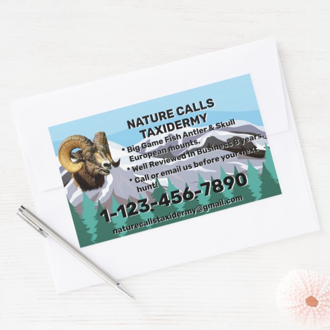 Customize Taxidermy Shop Business Promotional  Sticker (Envelope)
