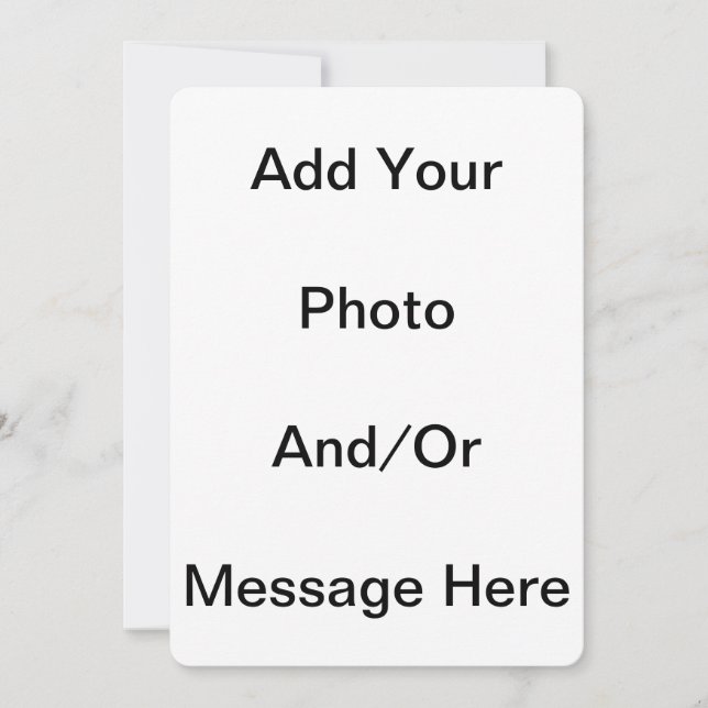 Customize Template Blank 5 x 7 Basic White Cards (Front)