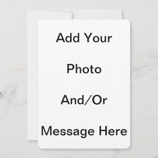 Customize Template Blank 5 x 7 Basic White Cards