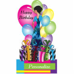 Customize Template for a Birthday or Bachelorette Standing Photo Sculpture<br><div class="desc">Free-standing Party Girl Cutouts. Makes a great conversation starter! This adorable DIY party table/cake topper will be a giant hit at her party. 100% Customize-able. Perfect for her Birthday, a Bachelorette Party, a Girl Night Out, etc... Choose your size. ⭐This Product is 100% Customizable. Graphics and text can be deleted,...</div>