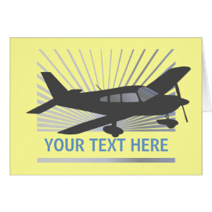 Customize Text - Low Wing Airplane