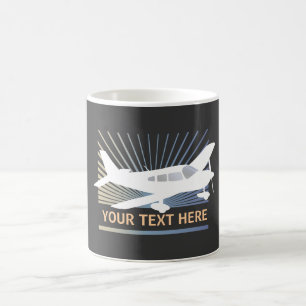 Customize Text - Low Wing Airplane Coffee Mug