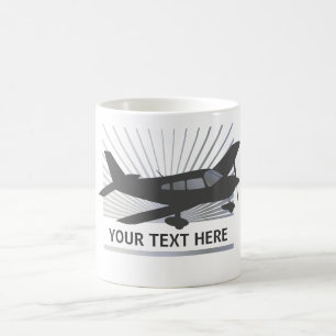 Customize Text - Low Wing Airplane Coffee Mug