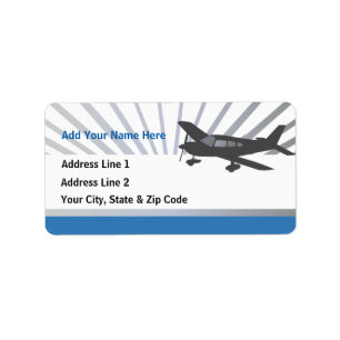 Customize Text - Low Wing Airplane Label