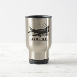 Customize Text - Low Wing Airplane Travel Mug