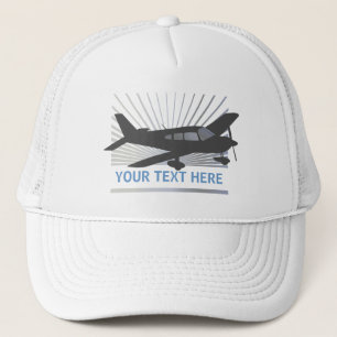 Customize Text - Low Wing Airplane Trucker Hat