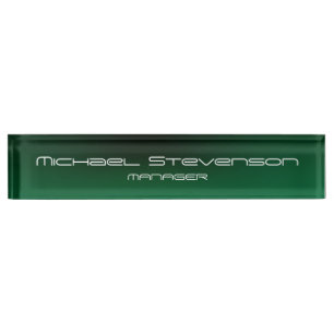 Customize Text Professional Modern Desk Nameplate