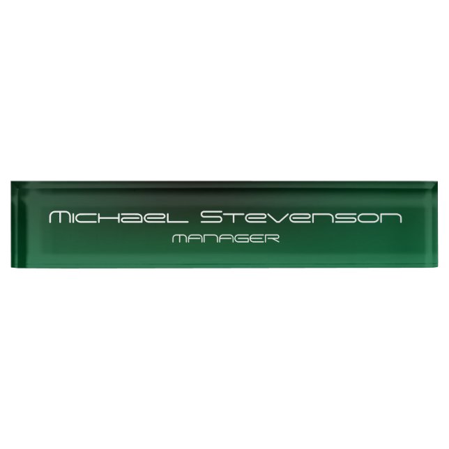 Customize Text Professional Modern Desk Nameplate (Front)