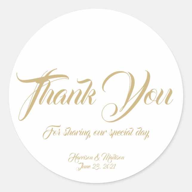 customize text Wedding gift favour tag stickers (Front)
