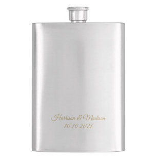 customize text Wedding gift favours Hip Flask