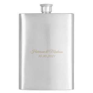 customize text Wedding gift favours Hip Flask