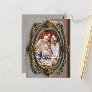 Customize the ancient frame with your photo postcard