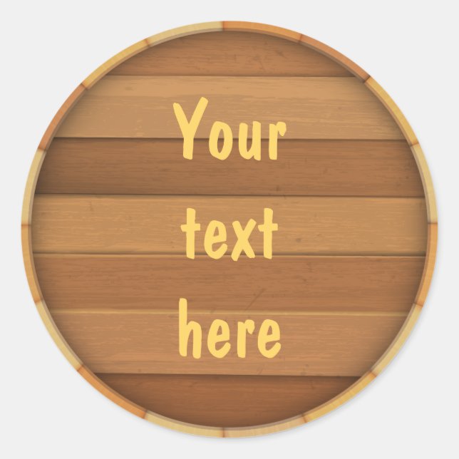 Customize the Barrel Classic Round Sticker (Front)