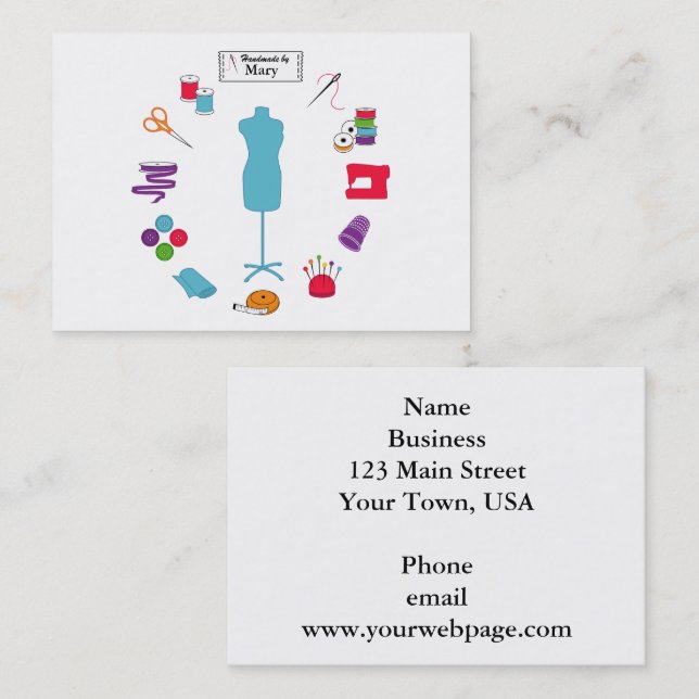 Customize the Label Business Card (Front/Back)