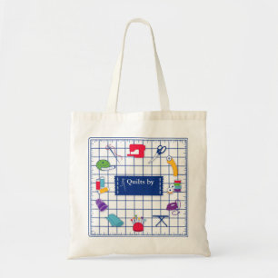 Customize the Label Quilt Time Tote Bag
