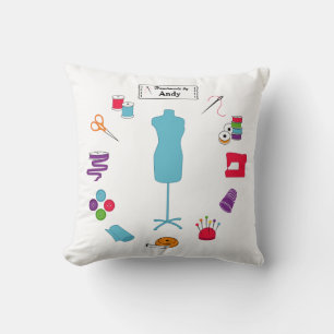 Customize the Label Sew Right Throw Pillow