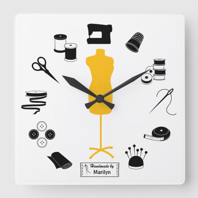 Customize the Label Square Clock (Front)