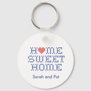 Customize the name. Home Sweet Home Keychain