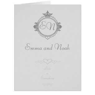 Customize the names, initials and phrase Love