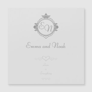 Customize the names, initials and phrase Love