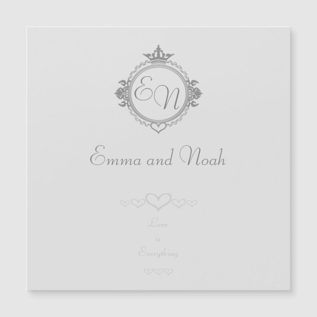 Customize the names, initials and phrase Love (Front)