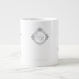 Customize the names, initials and phrase Love Coff Large Coffee Mug