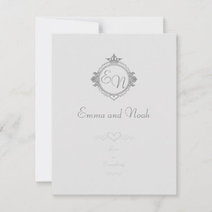 Customize the names, initials and phrase Love Holiday Card