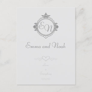 Customize the names, initials and phrase Love Holiday Postcard