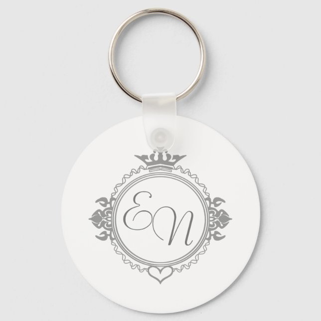 Customize the names, initials and phrase Love Keychain (Front)