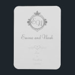 Customize the names, initials and phrase Love Magnet<br><div class="desc">A beautiful and fully personalized magnet to celebrate the love of a couple. Choose the colours,  names,  initials,  phrase and font and celebrate love.</div>