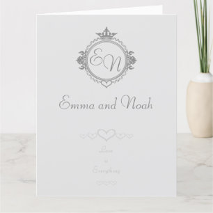 Customize the names, initials and phrase Love Thank You Card
