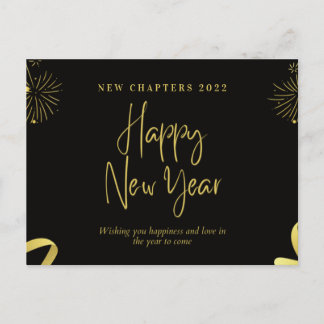 Customize the Year Chapters 2022 Happy New Year Postcard