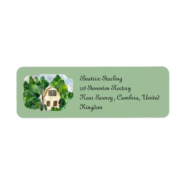 Customize these cozy address labels. (Front)