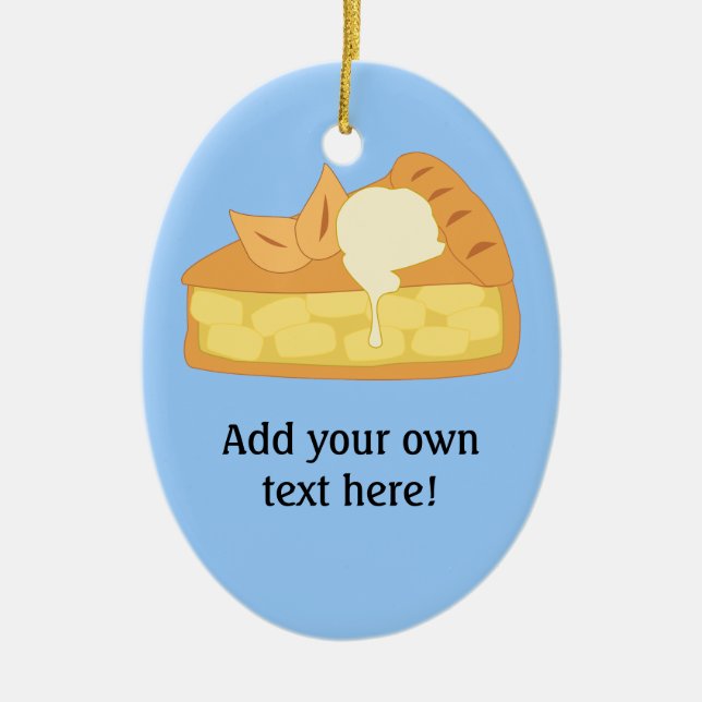 Customize this Apple Pie Slice graphic Ceramic Ornament (Front)
